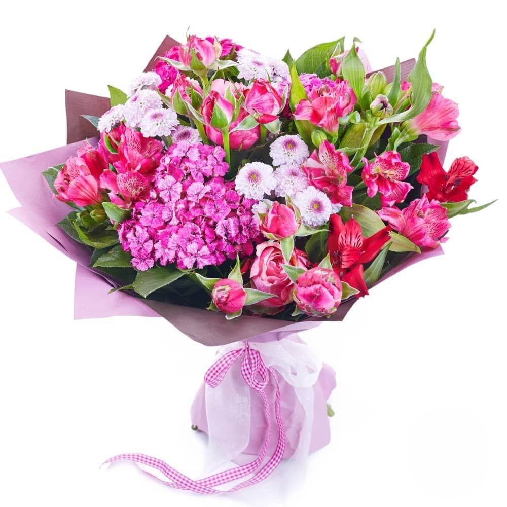 Bouquet di fiori rosa e lilla (Raffinato)