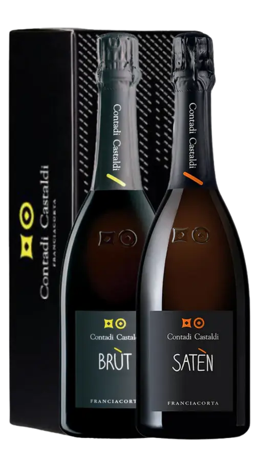Scatola Franciacorta Brut e Saten Contadi Castaldi (2bt)