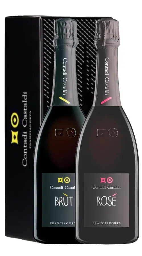 Scatola Franciacorta Brut e Ros Contadi Castaldi (2bt)