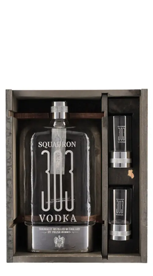 Confezione in vetro Vodka '303' Squadron