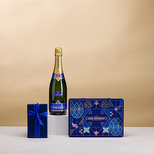 Set regalo Pommery con champagne e dolciumi