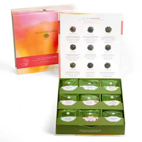 Set di 9 Tè Aromatizzati in Mussola - foglia intera