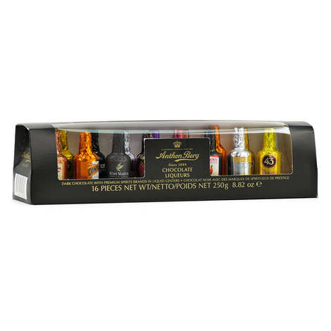 Scatola di cioccolato fondente al liquore - 16 gusti