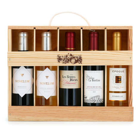 Scatola da 5 vini Bordeaux e Dordogna