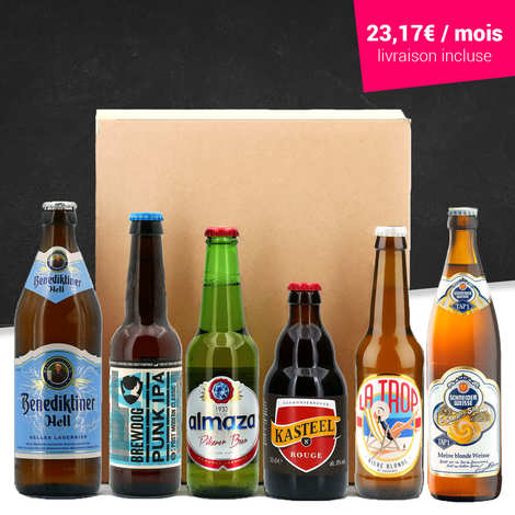 Scatola scoperta da 6 birre - Abbonamento di 6 mesi