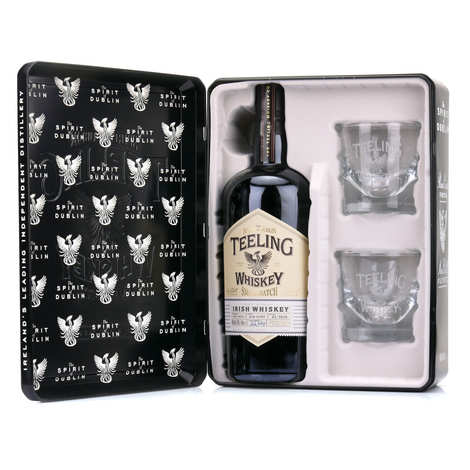 Whisky Teeling Small Batch - Cassa in metallo 2 bicchieri - 46%