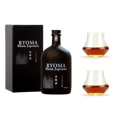 Rhum giapponese Ryoma 7 anni 40% e 2 bicchieri