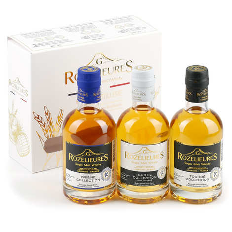 Rozelieures Whisky - Confezione Regalo Discovery Con 3 Bottiglie da 20cl ea.