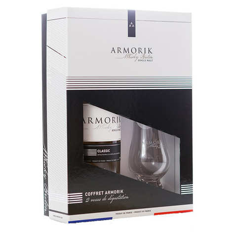 Cofanetto ARMORIK Classic + 2 bicchieri - Breton Whisky 46