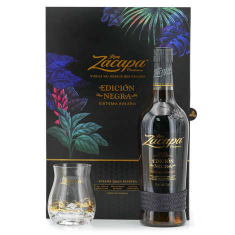 Zacapa Edicion Negra - Confezione Regalo Di Rum Con 2 Bicchieri