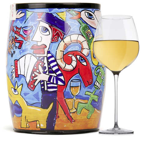 Puech Haut Le Benjamin in un bavaglino Art White Wine - Caroline Cavalier