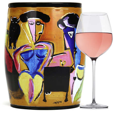 Puech Haut Le Benjamin in un bavaglino Art Rose Wine - Jorge Colomina