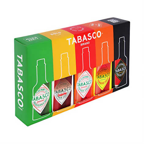 Confezione regalo marca Tabasco - 5 gusti x 60 ml
