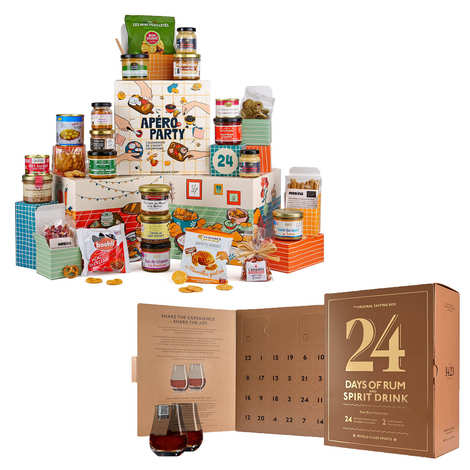 Set di 2 calendari dell'Avvento Apero Party + 24 giorni di rum