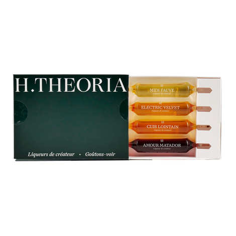 Cofanetto di scoperta dei liquori d'autore H.Theoria - 4 fiale da 15 ml