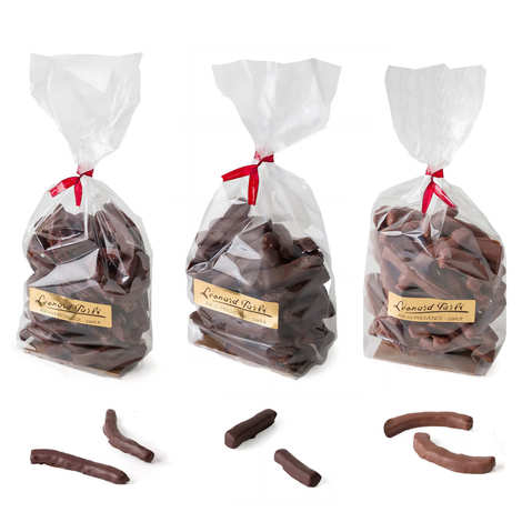 Assortimento di frutta candita ricoperta di cioccolato - Leonard Parli