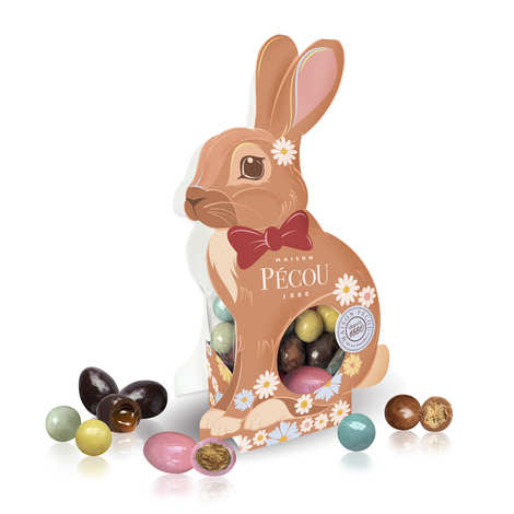 Rabbit filled with an assortment of sweets and chocolates (150g rabbit case)