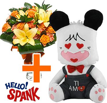 Ciao Spank 30cm jeans + Fiori (Composizione Classica)