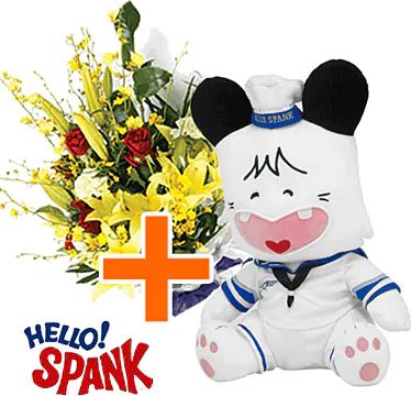 Ciao Spank Sailor 30cm + Fiori (Composizione Classica)
