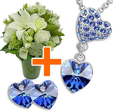 Set Swarovski + Fiori (Composizione Classica)