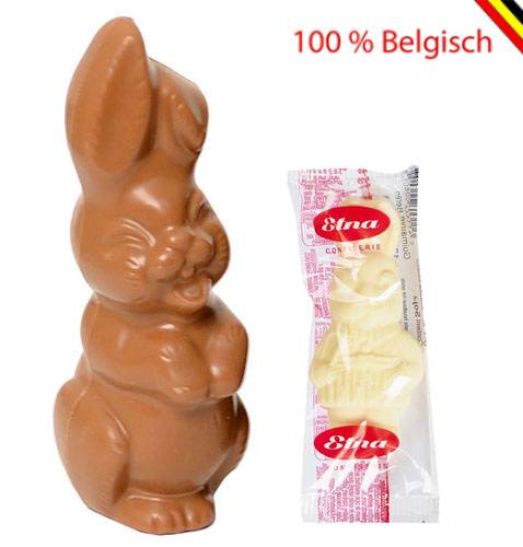 4 pezzi Laughing Bunny cioccolato Callebaut 12 cm (L, L, P) e Guymauve