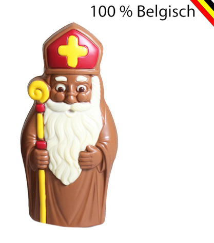 Statua di lusso Callebaut in cioccolato al latte, alta 18 cm, con occhiali e bastone - Statuetta di lusso