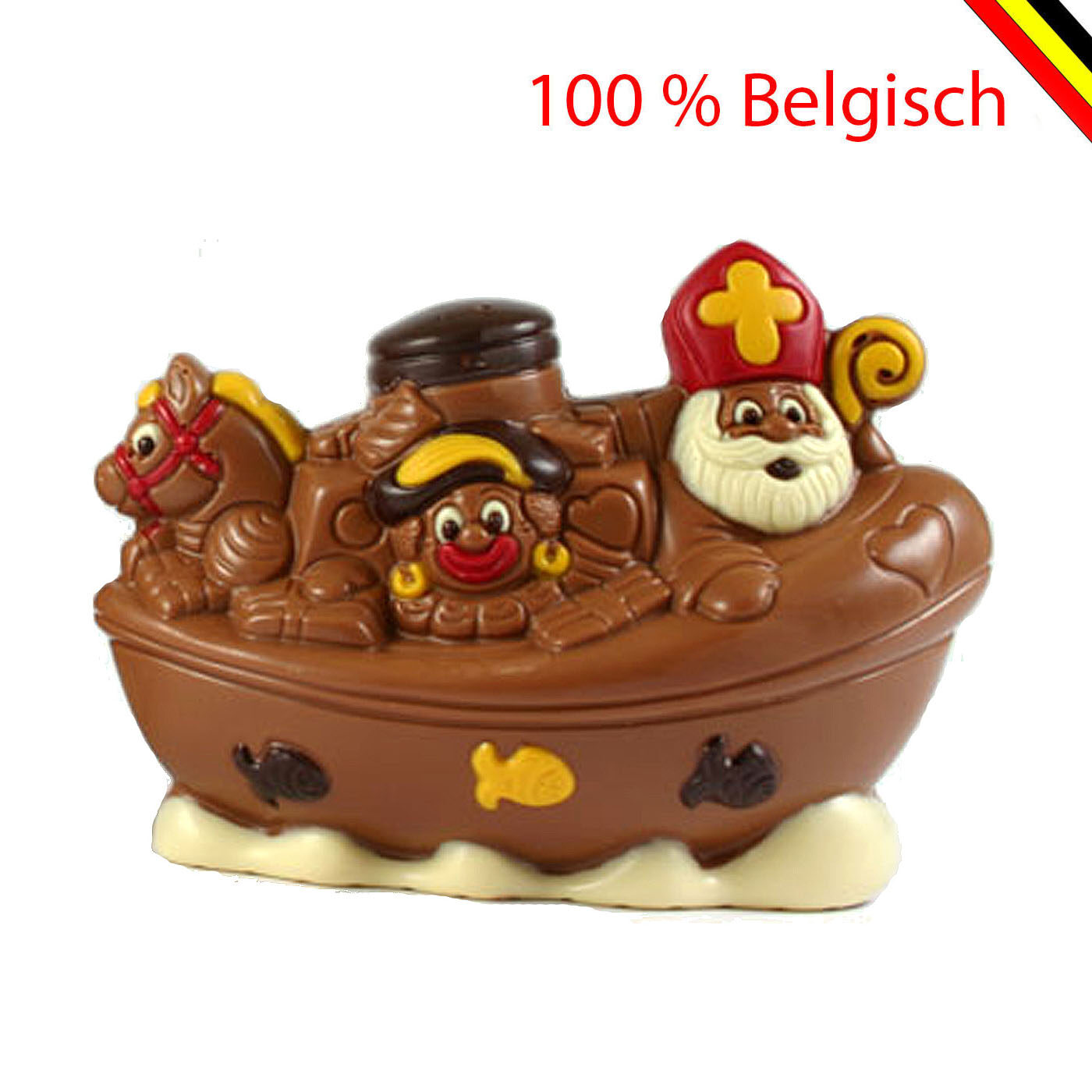 Gedecoreerde Stoomboot van de Sint als Sinterklaasgeschenk