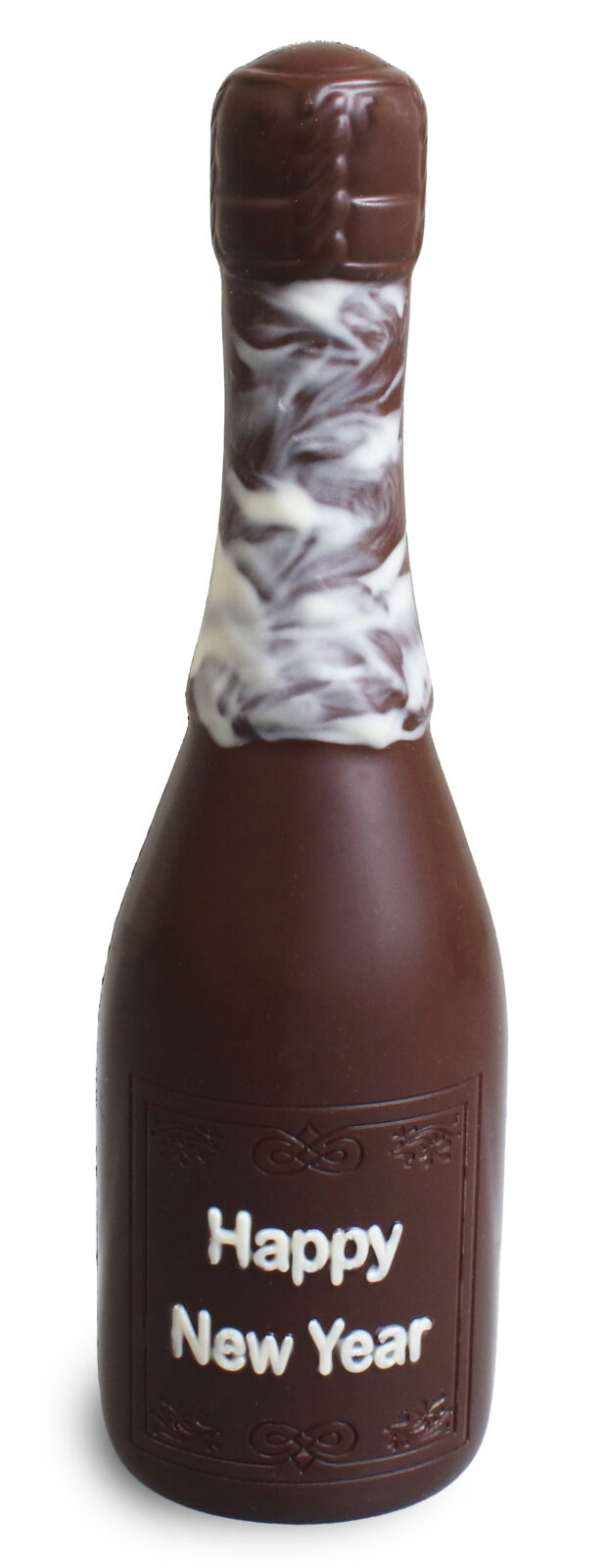 Chocolade Champagne fles voor Nieuwjaar puro cioccolato Callebaut